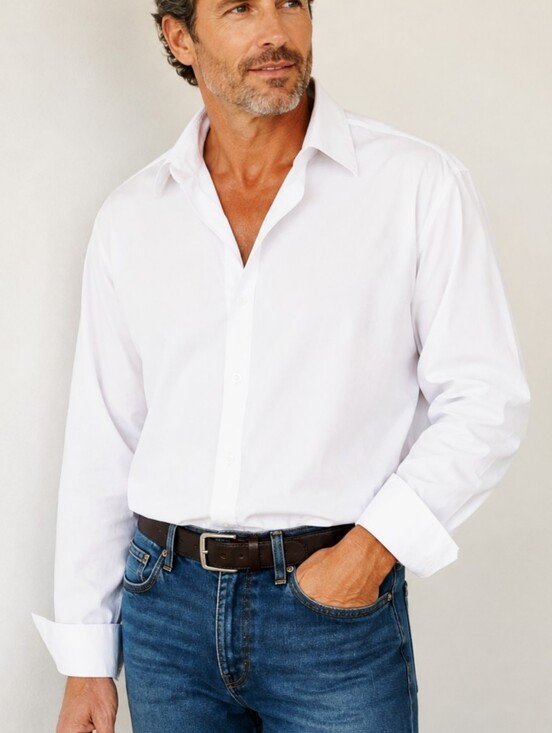 Lucky Brand Other - Lucky Brand White Slim Fit Stretch Button Down Shirt Business Casual Classic